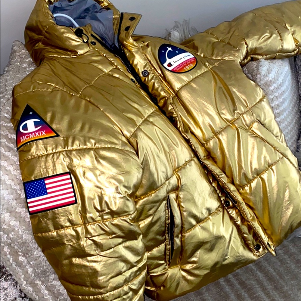 Gold Champion Puffer Coat